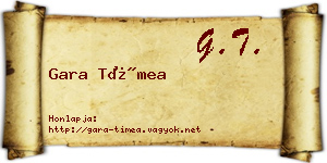 Gara Tímea névjegykártya