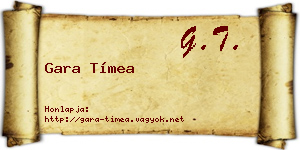 Gara Tímea névjegykártya